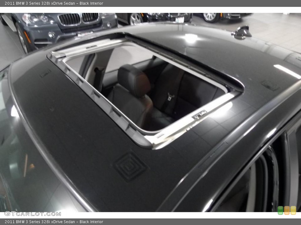 Black Interior Sunroof for the 2011 BMW 3 Series 328i xDrive Sedan #41075895