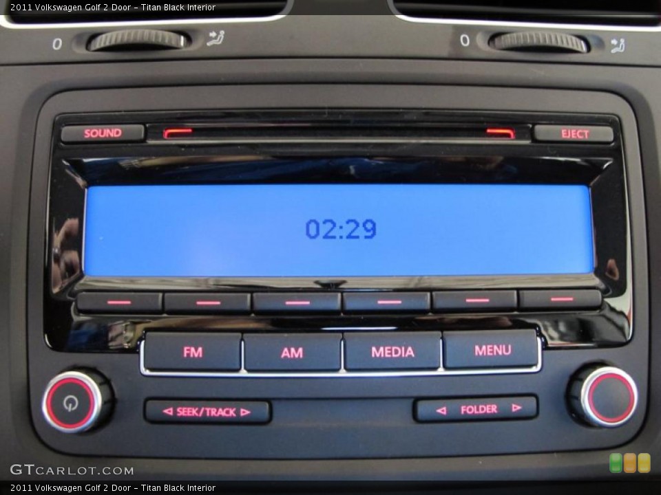 Titan Black Interior Controls for the 2011 Volkswagen Golf 2 Door #41076587