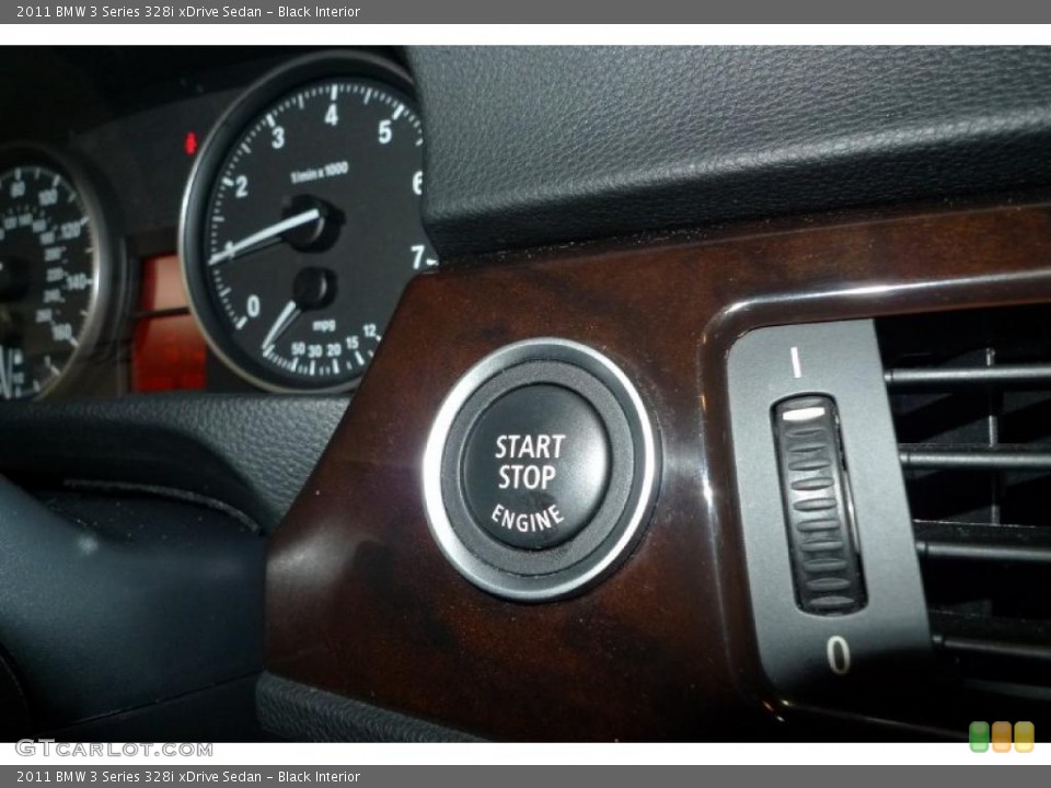 Black Interior Controls for the 2011 BMW 3 Series 328i xDrive Sedan #41076899
