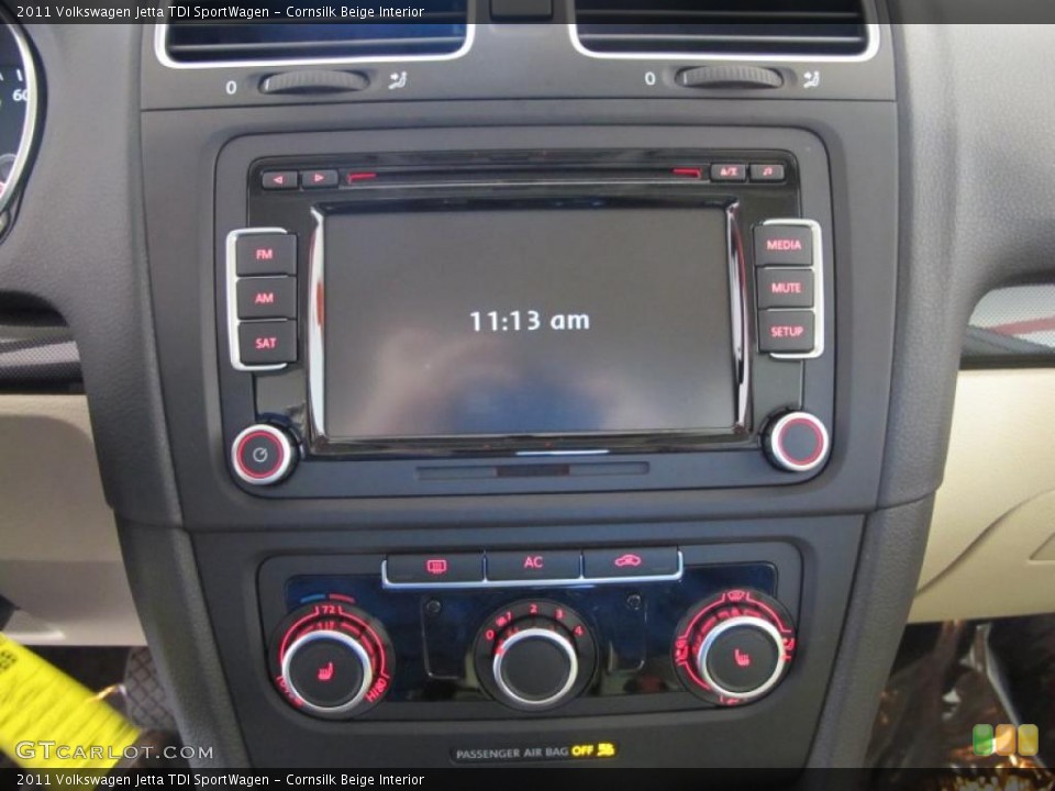 Cornsilk Beige Interior Navigation for the 2011 Volkswagen Jetta TDI SportWagen #41077195