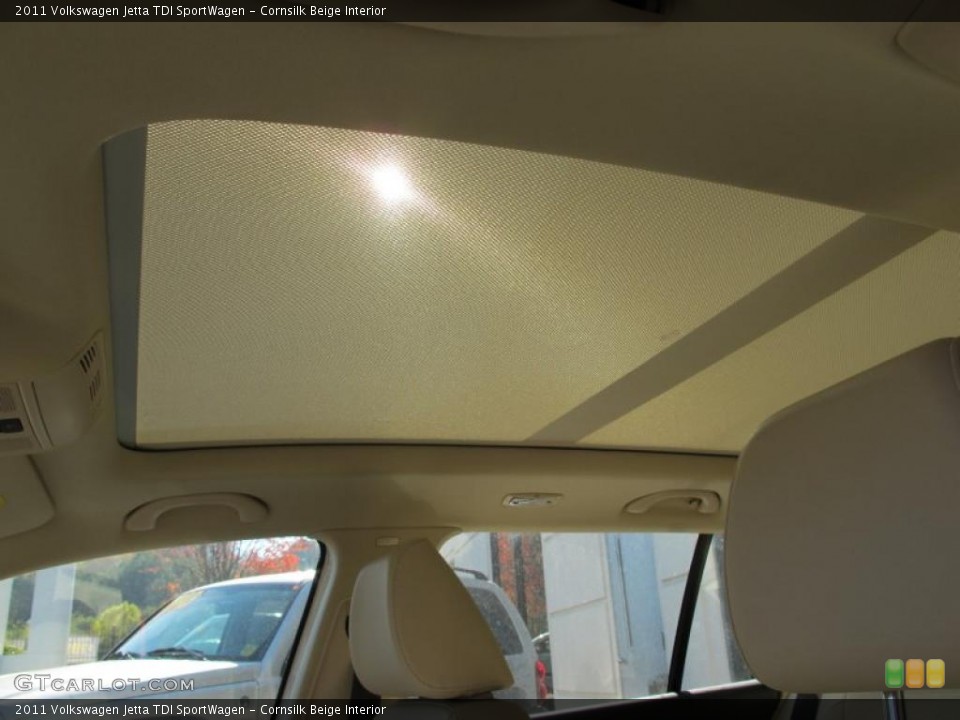 Cornsilk Beige Interior Sunroof for the 2011 Volkswagen Jetta TDI SportWagen #41077211