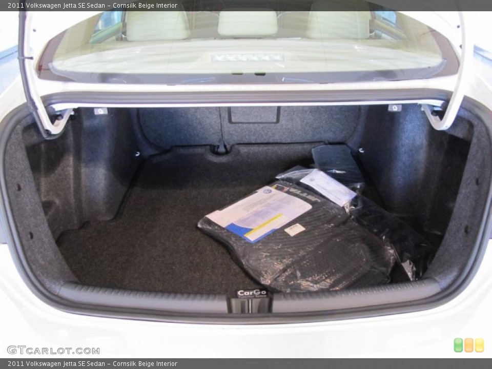 Cornsilk Beige Interior Trunk for the 2011 Volkswagen Jetta SE Sedan #41077339