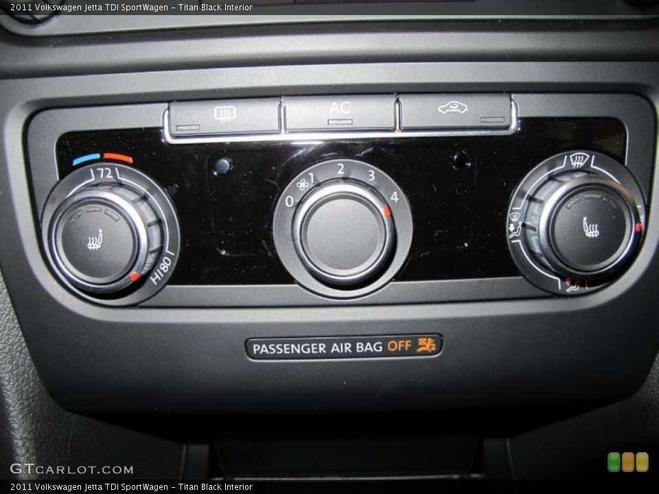 Titan Black Interior Controls for the 2011 Volkswagen Jetta TDI SportWagen #41077747