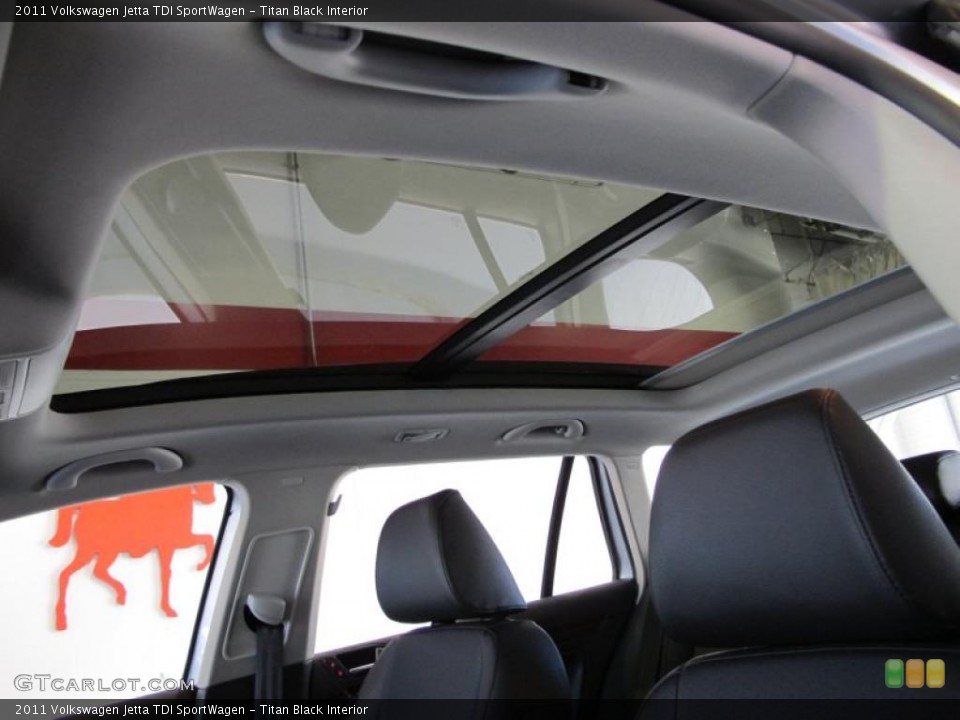 Titan Black Interior Sunroof for the 2011 Volkswagen Jetta TDI SportWagen #41077771