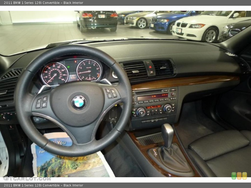 Black Interior Dashboard for the 2011 BMW 1 Series 128i Convertible #41077799