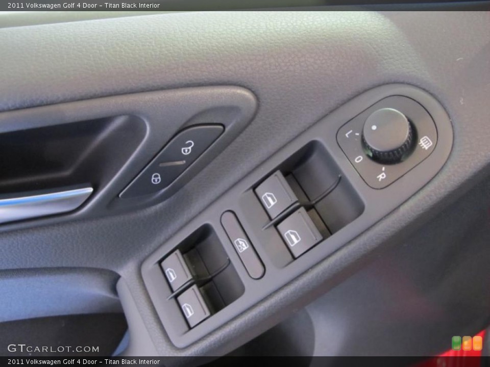 Titan Black Interior Controls for the 2011 Volkswagen Golf 4 Door #41077991
