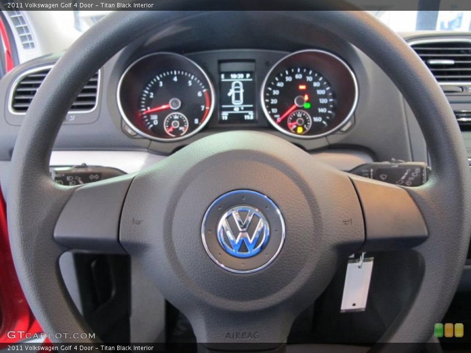 Titan Black Interior Steering Wheel for the 2011 Volkswagen Golf 4 Door #41078007