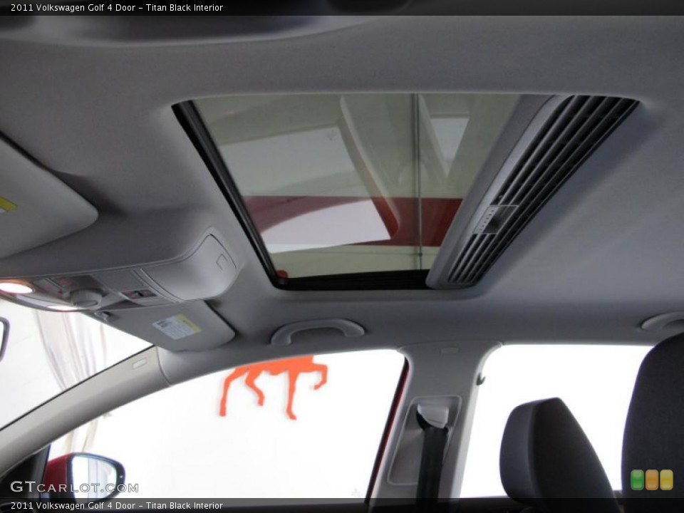 Titan Black Interior Sunroof for the 2011 Volkswagen Golf 4 Door #41078083