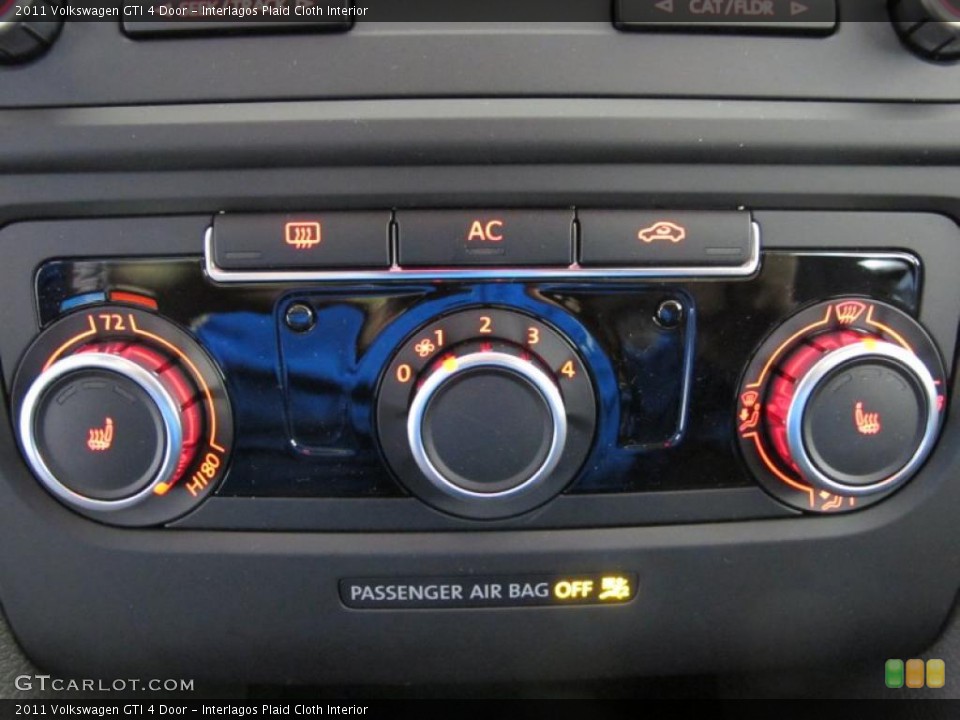 Interlagos Plaid Cloth Interior Controls for the 2011 Volkswagen GTI 4 Door #41079515