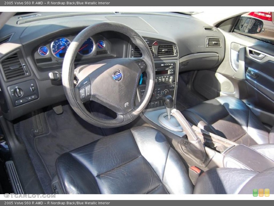 R Nordkap Black/Blue Metallic Interior Photo for the 2005 Volvo S60 R AWD #41079891