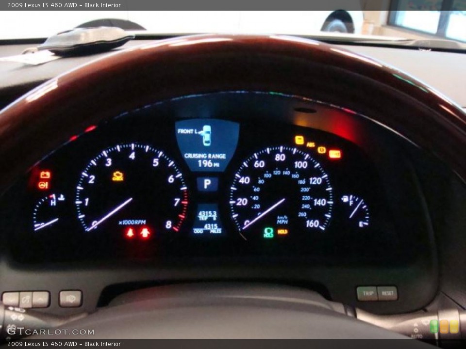 Black Interior Gauges for the 2009 Lexus LS 460 AWD #41080271