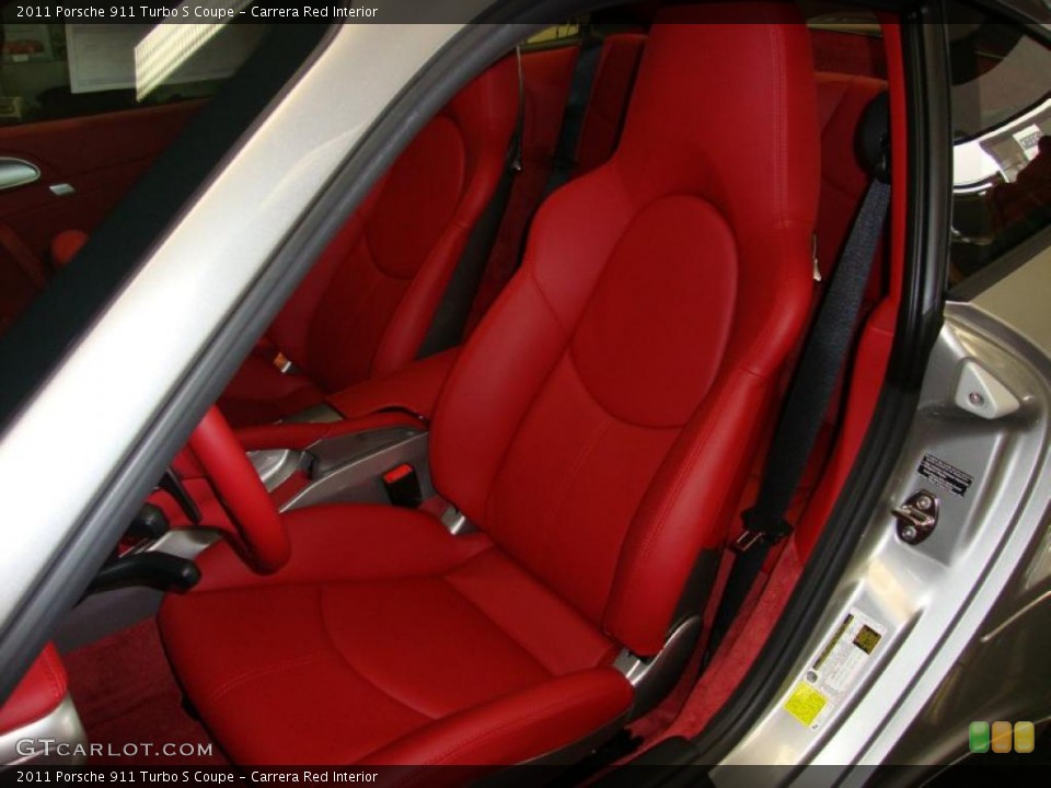 Carrera Red Interior Photo for the 2011 Porsche 911 Turbo S Coupe #41082291