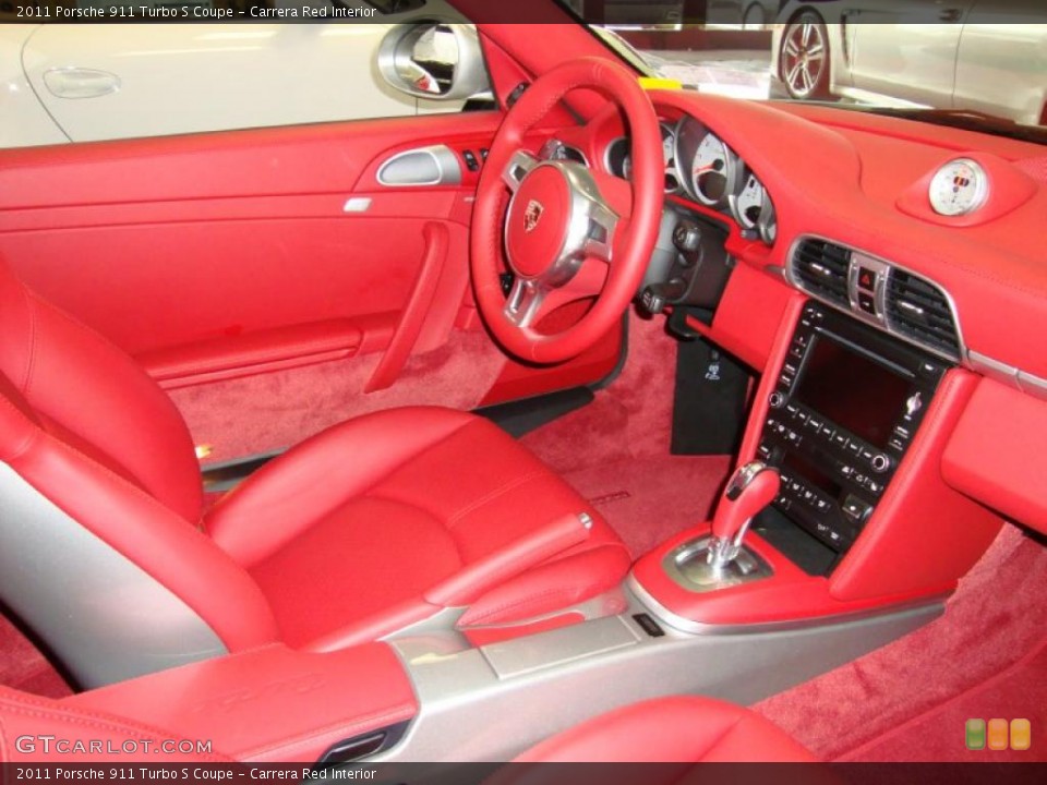 Carrera Red Interior Dashboard for the 2011 Porsche 911 Turbo S Coupe #41082327