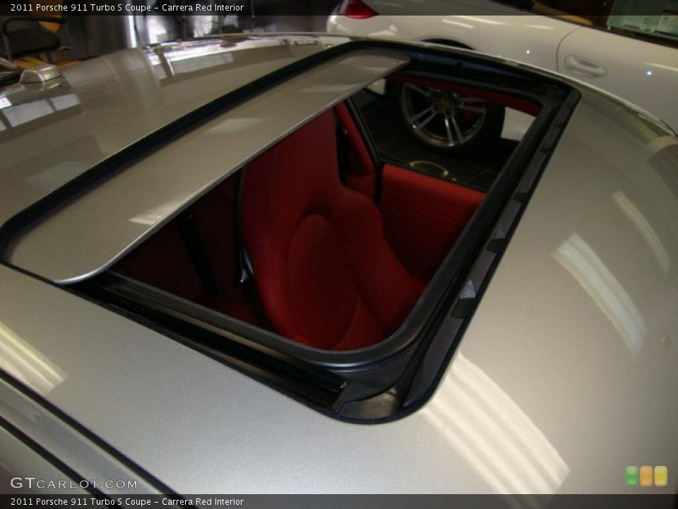 Carrera Red Interior Sunroof for the 2011 Porsche 911 Turbo S Coupe #41082367