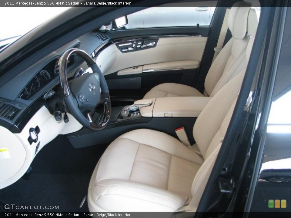 Sahara Beige/Black Interior Photo for the 2011 Mercedes-Benz S 550 4Matic Sedan #41083263