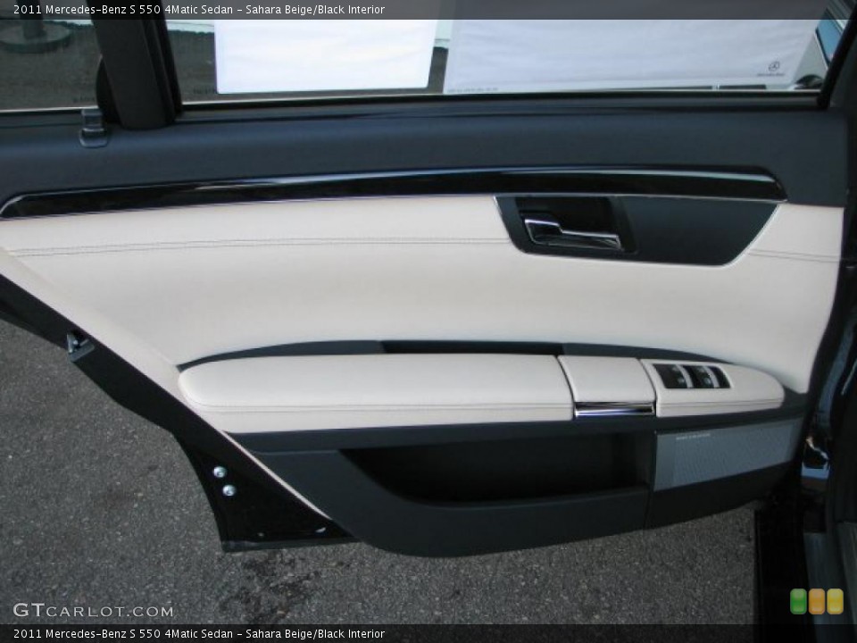 Sahara Beige/Black Interior Door Panel for the 2011 Mercedes-Benz S 550 4Matic Sedan #41083279
