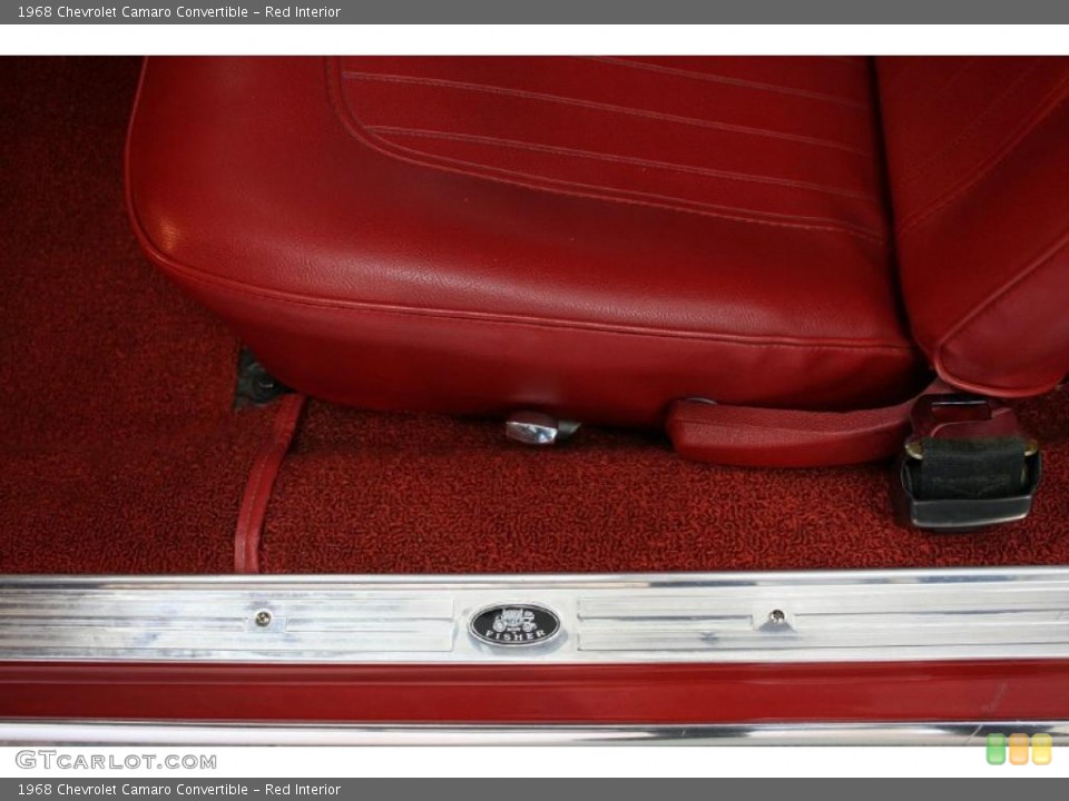 Red Interior Photo for the 1968 Chevrolet Camaro Convertible #41083499