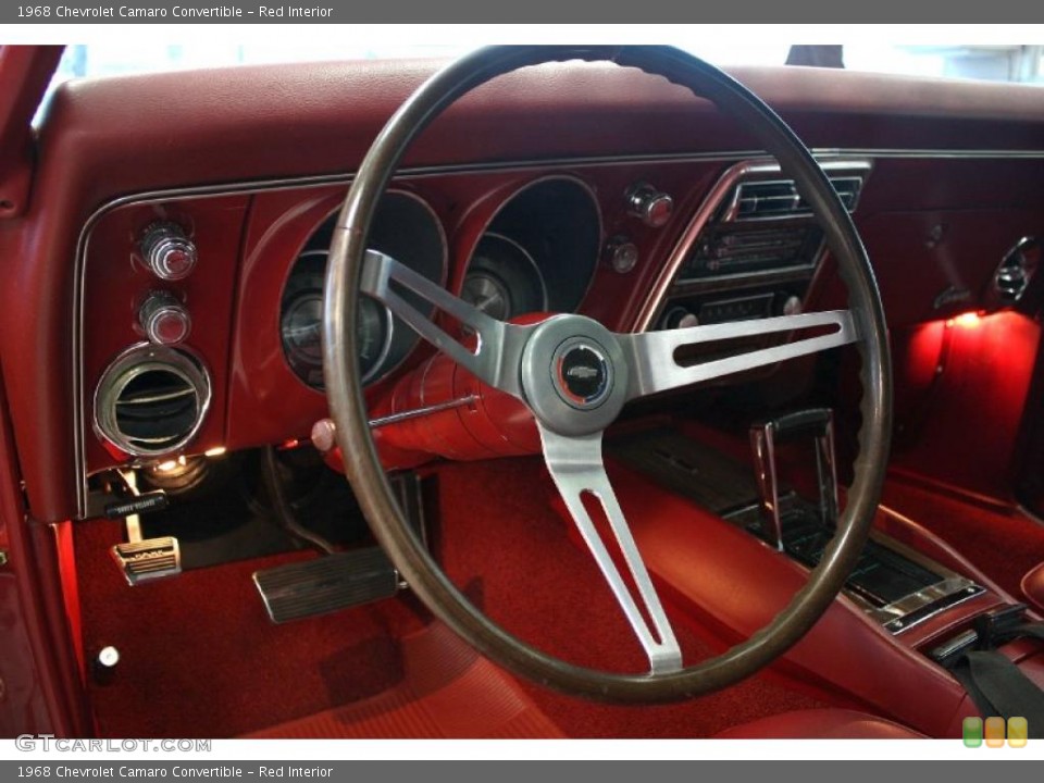 Red Interior Steering Wheel for the 1968 Chevrolet Camaro Convertible #41083515