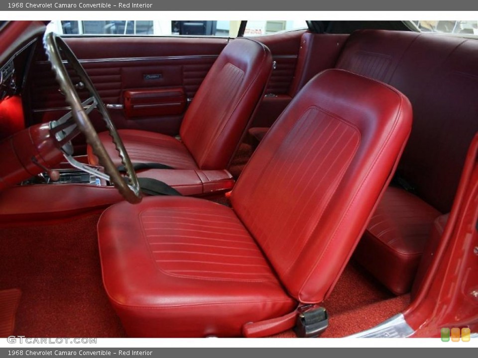 Red Interior Photo for the 1968 Chevrolet Camaro Convertible #41083551