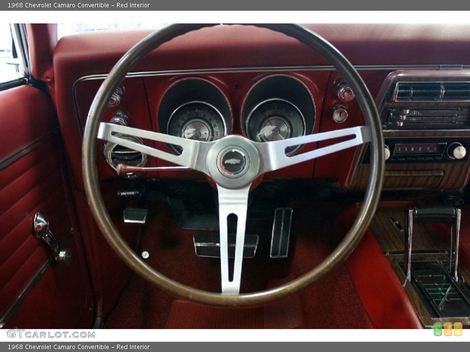 Red Interior Steering Wheel for the 1968 Chevrolet Camaro Convertible #41083643