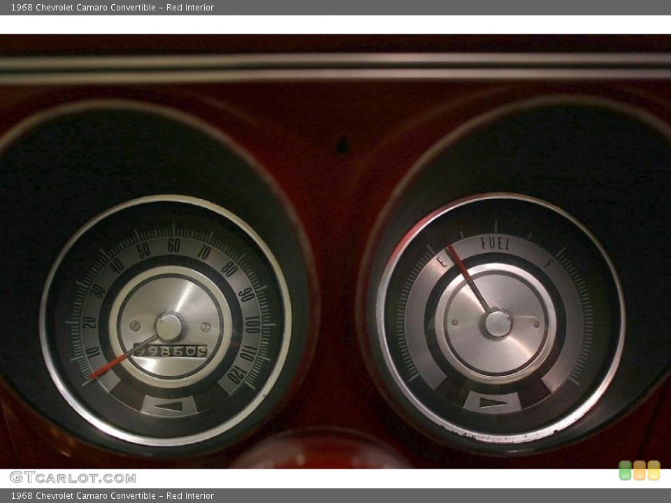 Red Interior Gauges for the 1968 Chevrolet Camaro Convertible #41083659