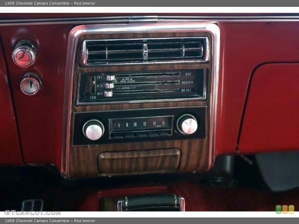 Red Interior Controls for the 1968 Chevrolet Camaro Convertible #41083675