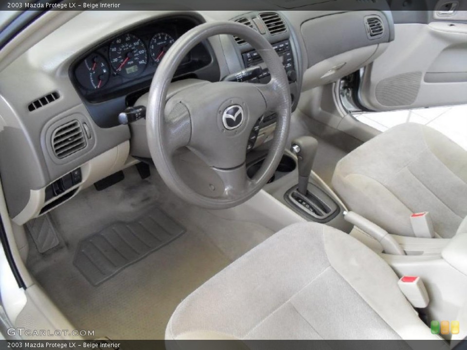 Beige Interior Prime Interior for the 2003 Mazda Protege LX #41084307