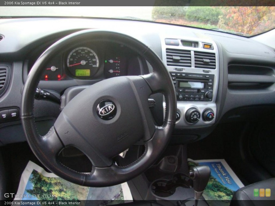 Black Interior Dashboard for the 2006 Kia Sportage EX V6 4x4 #41084435