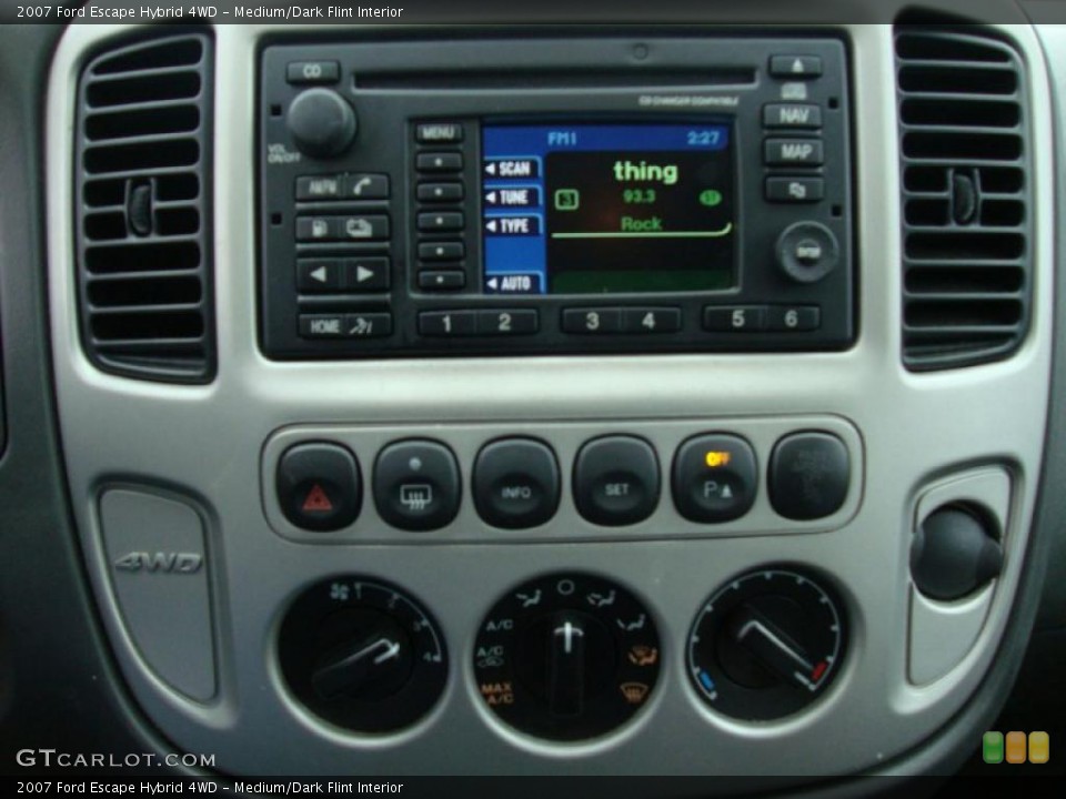 Medium/Dark Flint Interior Controls for the 2007 Ford Escape Hybrid 4WD #41084615