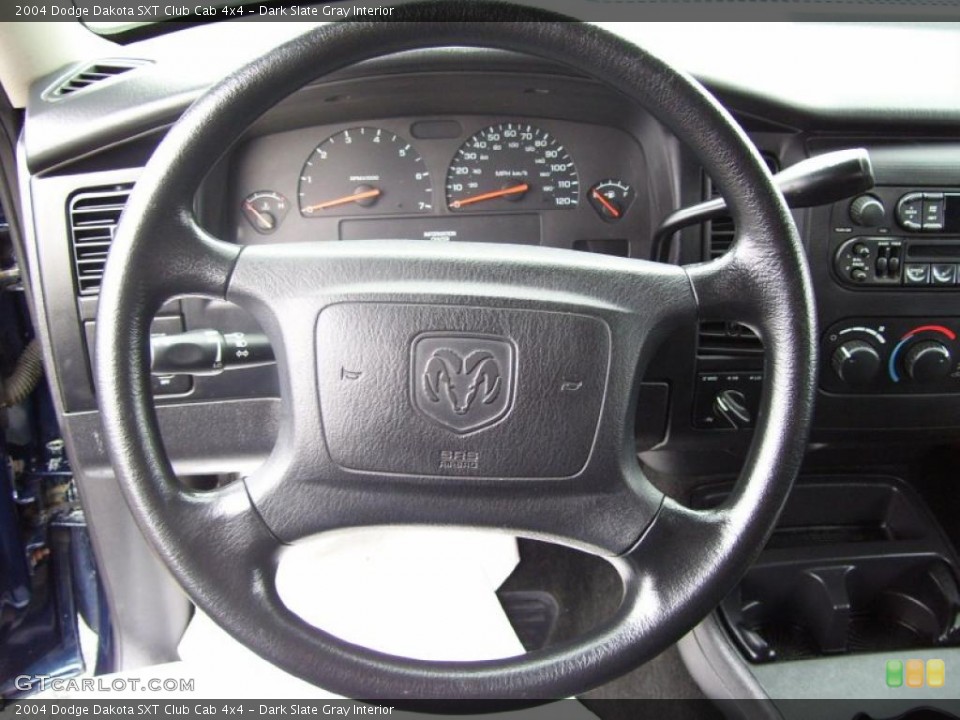 Dark Slate Gray Interior Steering Wheel for the 2004 Dodge Dakota SXT Club Cab 4x4 #41089120