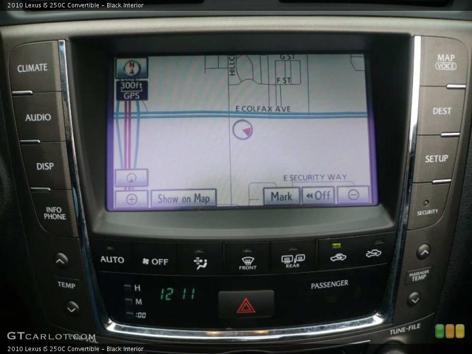 Black Interior Navigation for the 2010 Lexus IS 250C Convertible #41089848
