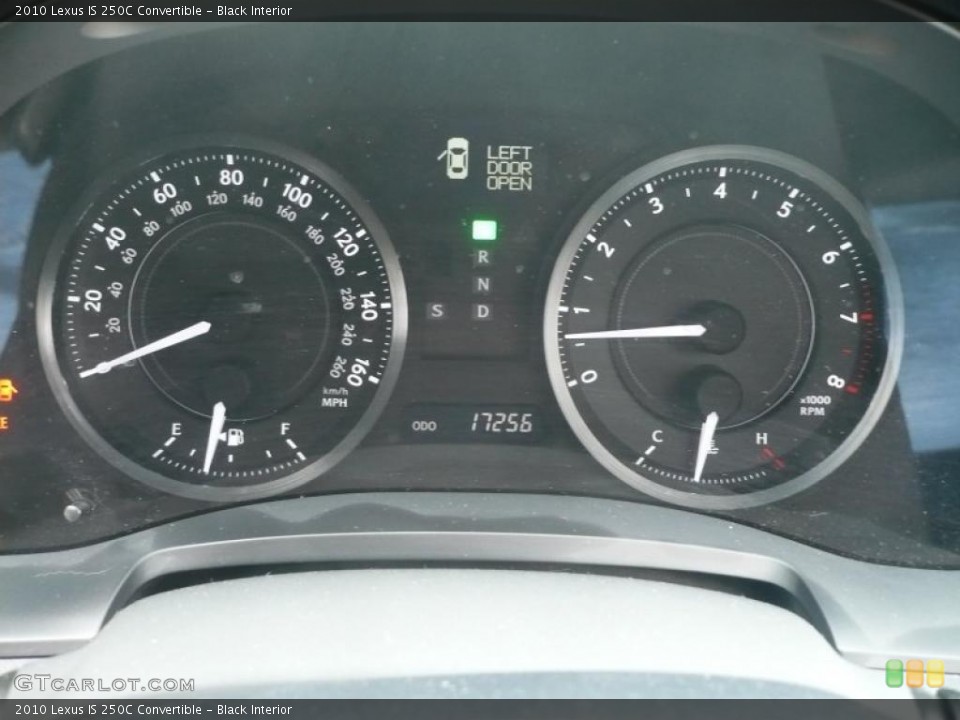 Black Interior Gauges for the 2010 Lexus IS 250C Convertible #41089904