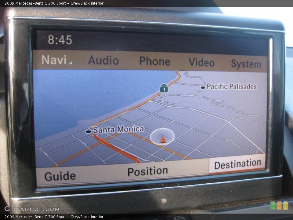 Grey/Black Interior Navigation for the 2009 Mercedes-Benz C 300 Sport #41094025