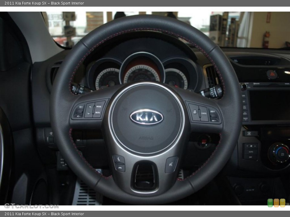 Black Sport Interior Steering Wheel for the 2011 Kia Forte Koup SX #41096721