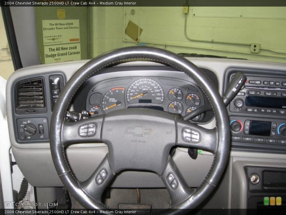 Medium Gray Interior Steering Wheel for the 2004 Chevrolet Silverado 2500HD LT Crew Cab 4x4 #41100633