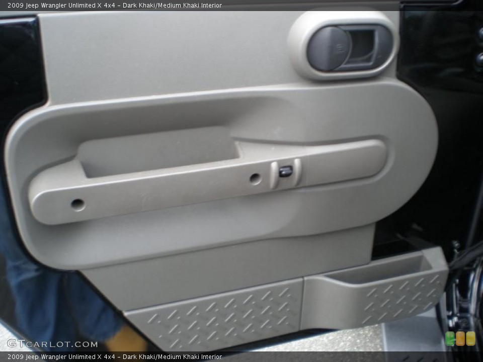 Dark Khaki/Medium Khaki Interior Door Panel for the 2009 Jeep Wrangler Unlimited X 4x4 #41101802