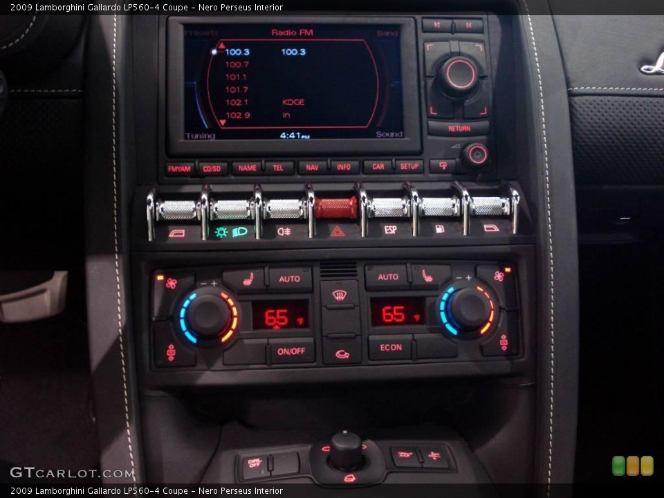 Nero Perseus Interior Controls for the 2009 Lamborghini Gallardo LP560-4 Coupe #4110247