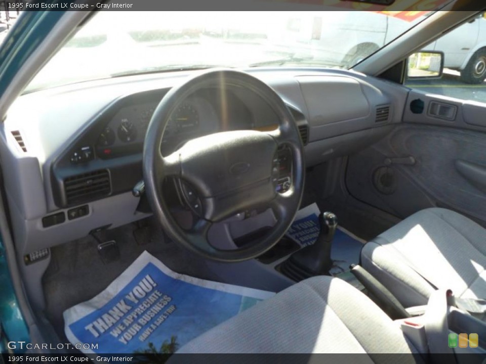Gray Interior Prime Interior for the 1995 Ford Escort LX Coupe #41103738