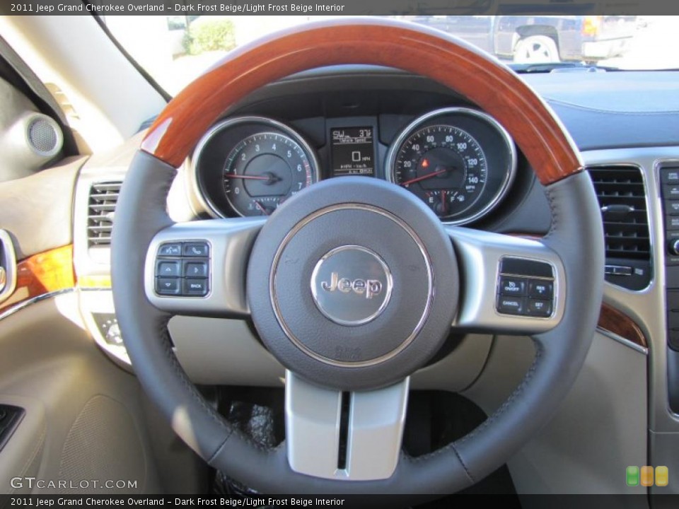 Dark Frost Beige/Light Frost Beige Interior Steering Wheel for the 2011 Jeep Grand Cherokee Overland #41105966