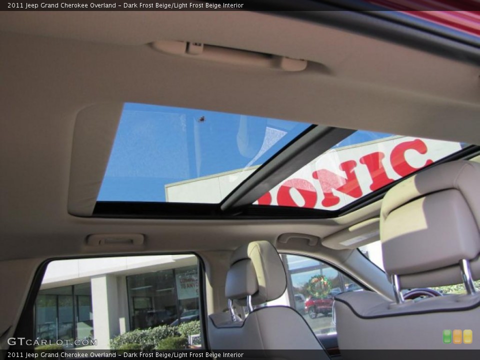 Dark Frost Beige/Light Frost Beige Interior Sunroof for the 2011 Jeep Grand Cherokee Overland #41105978