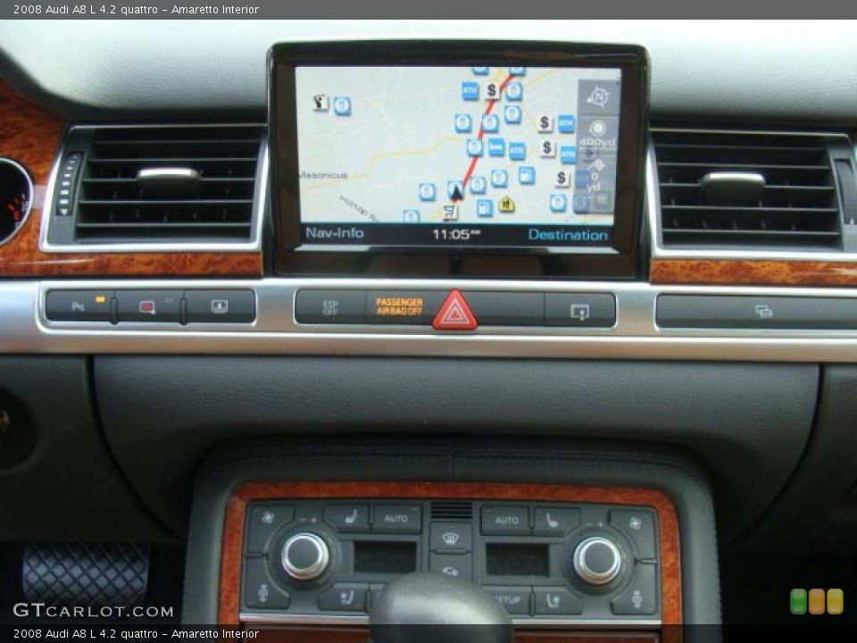 Amaretto Interior Navigation for the 2008 Audi A8 L 4.2 quattro #41113583