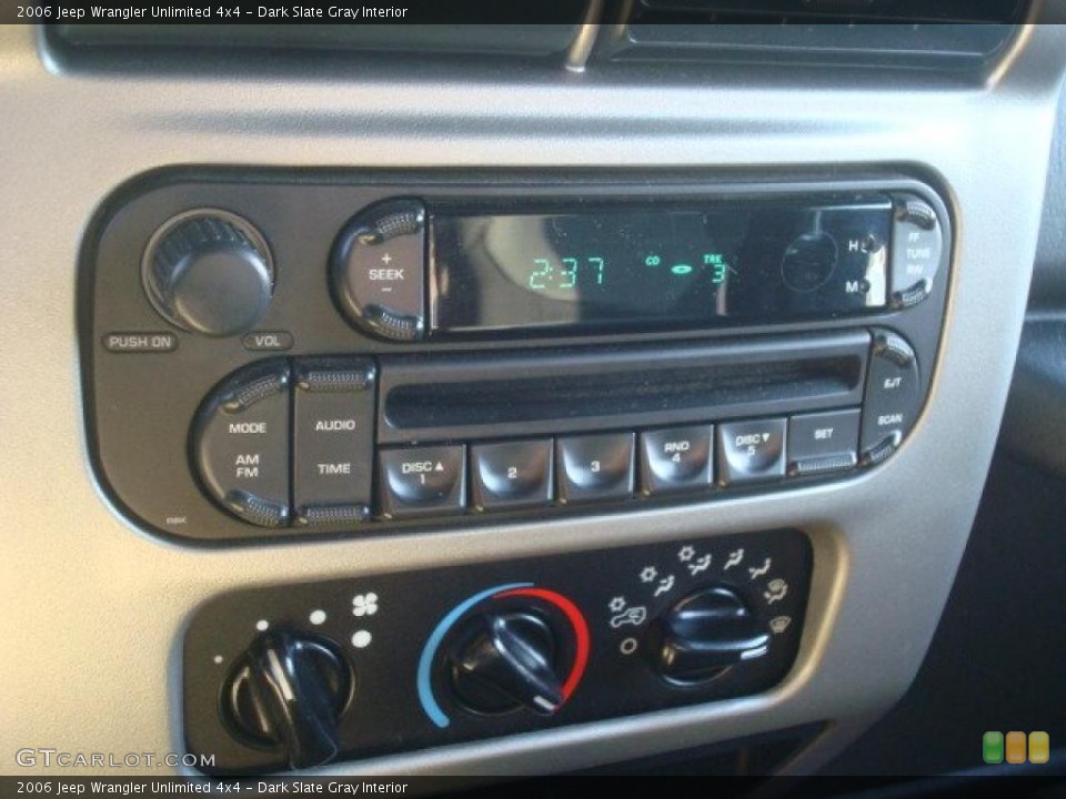 Dark Slate Gray Interior Controls for the 2006 Jeep Wrangler Unlimited 4x4 #41115071