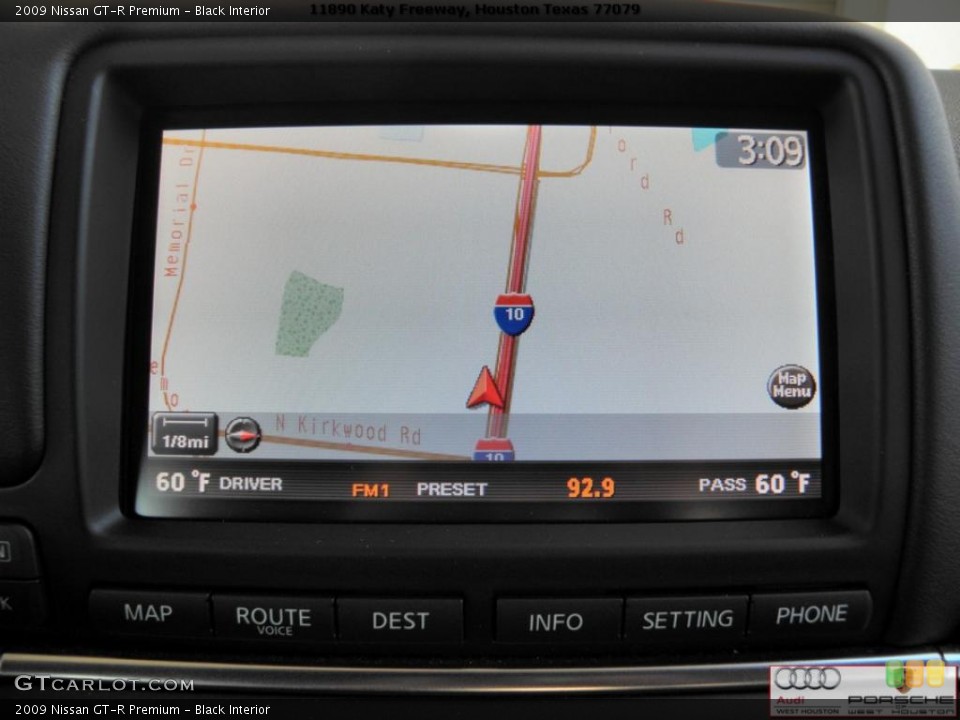 Black Interior Navigation for the 2009 Nissan GT-R Premium #41116123