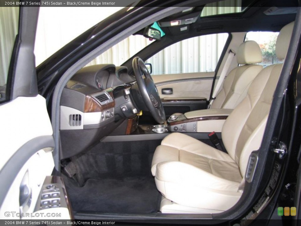 Black/Creme Beige Interior Photo for the 2004 BMW 7 Series 745i Sedan #41116307