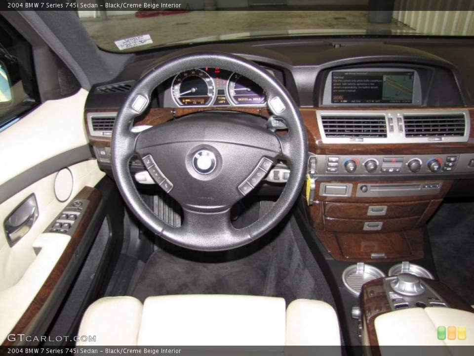 Black/Creme Beige Interior Dashboard for the 2004 BMW 7 Series 745i Sedan #41116403