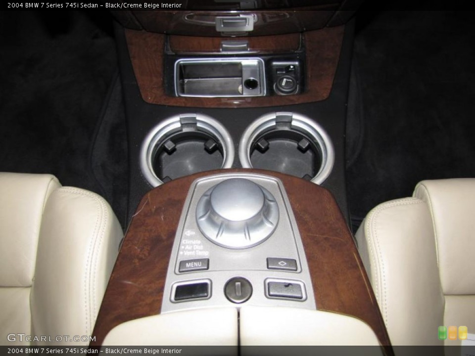 Black/Creme Beige Interior Controls for the 2004 BMW 7 Series 745i Sedan #41116451