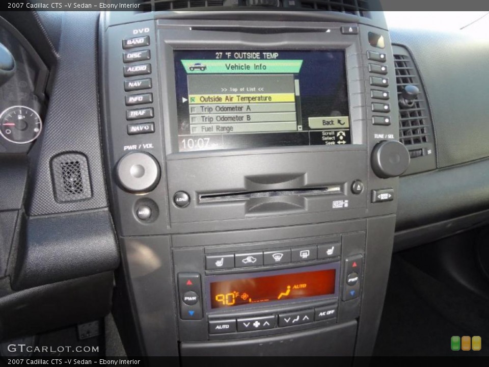 Ebony Interior Controls for the 2007 Cadillac CTS -V Sedan #41119011