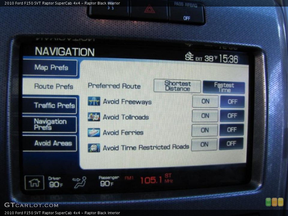 Raptor Black Interior Navigation for the 2010 Ford F150 SVT Raptor SuperCab 4x4 #41125069