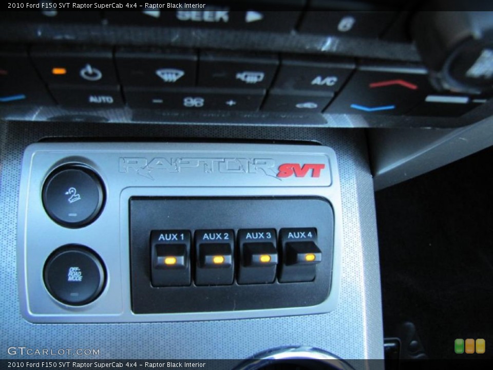 Raptor Black Interior Controls for the 2010 Ford F150 SVT Raptor SuperCab 4x4 #41125115