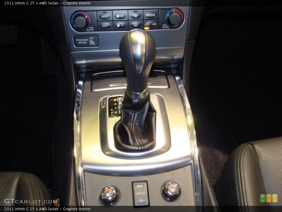 Graphite Interior Transmission for the 2011 Infiniti G 25 x AWD Sedan #41127271